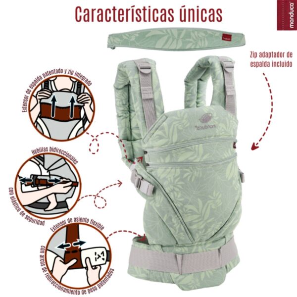 Portabebé Ergonómico Manduca XT Edición Limitada Botanic Green